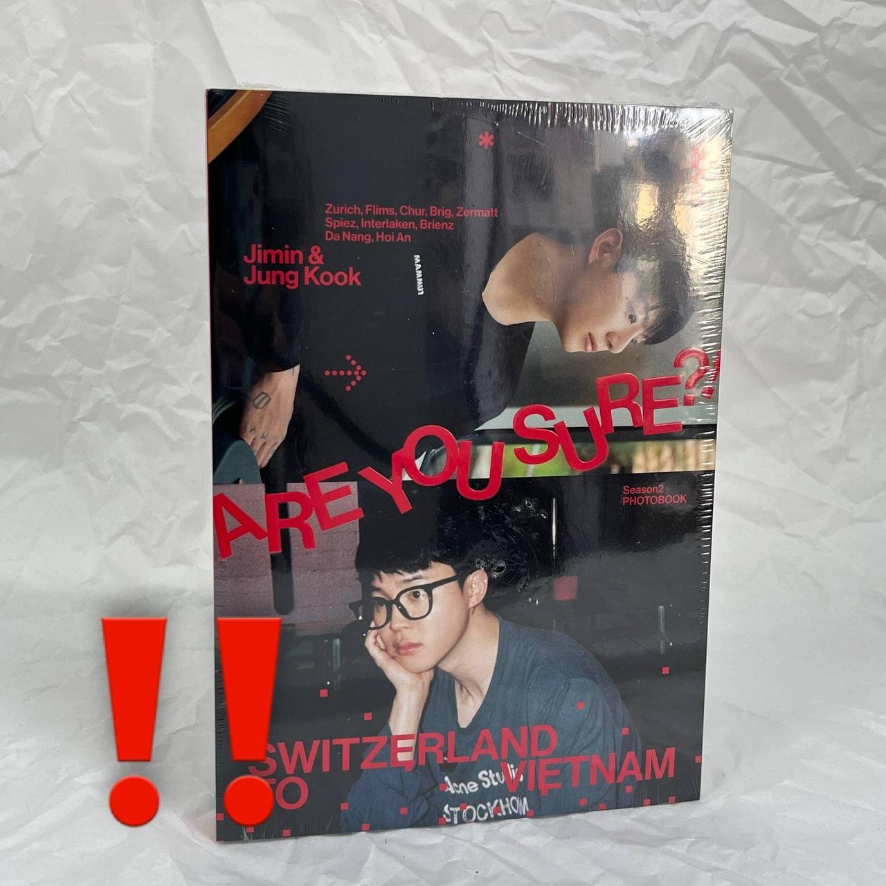 Jimin&Jungkook (BTS) - ARE YOU SURE? Season2 Photobook !ПОШКОДЖЕННЯ НА ФОТО!