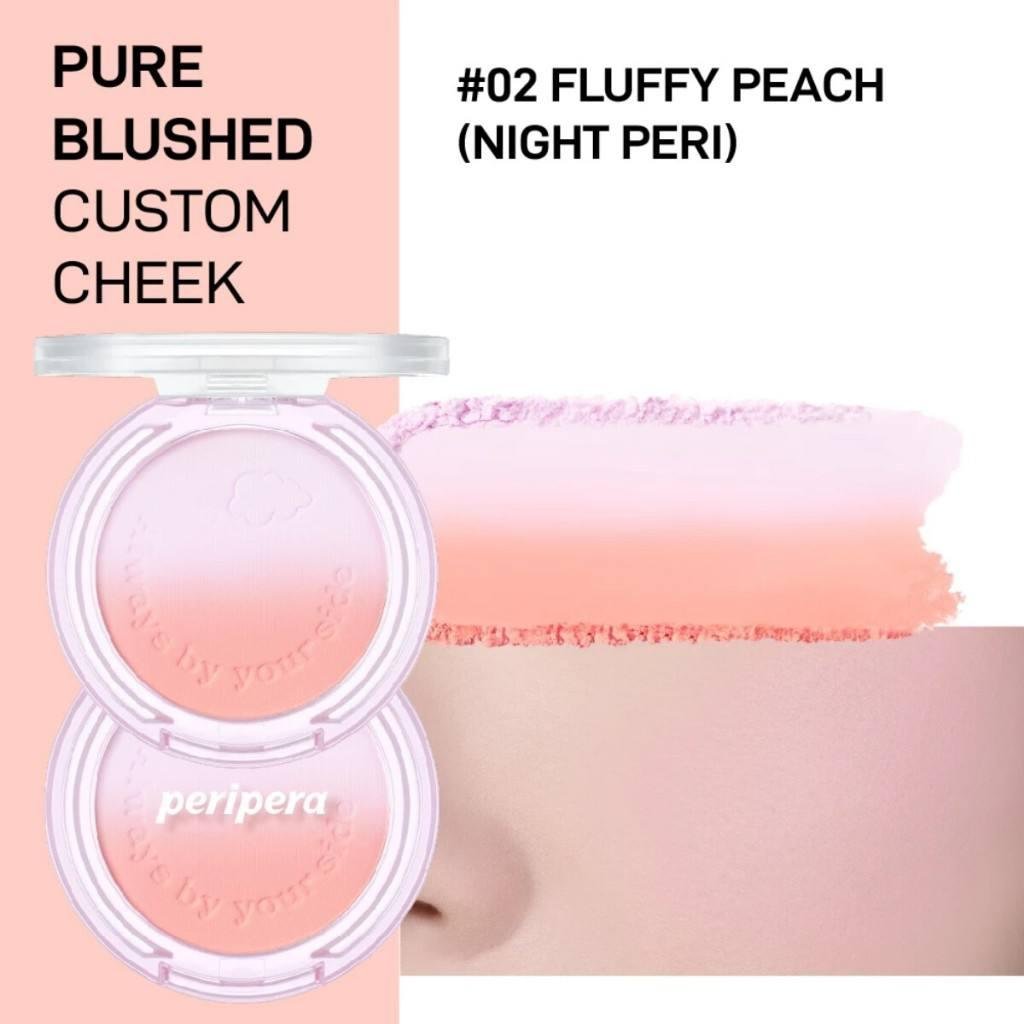 Peripera Pure Blushed Custom Cheek 02 Fluffy Peach 4.2g