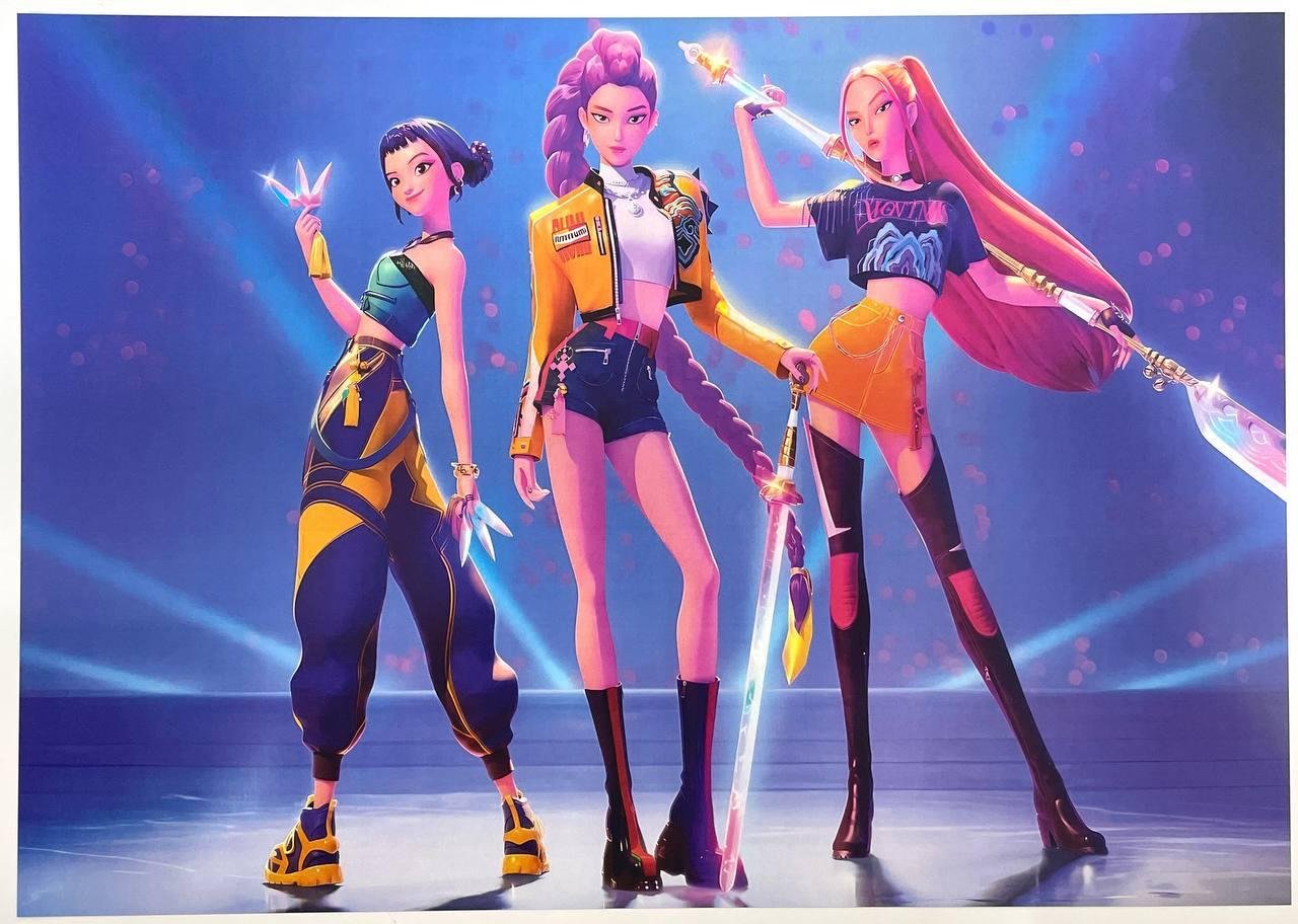Постер А3 "К-поп мисливці на демонів / k-pop demon hunters"