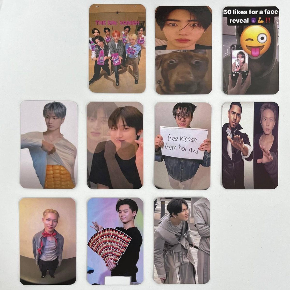 Мемний сет двосторонніх карток ENHYPEN