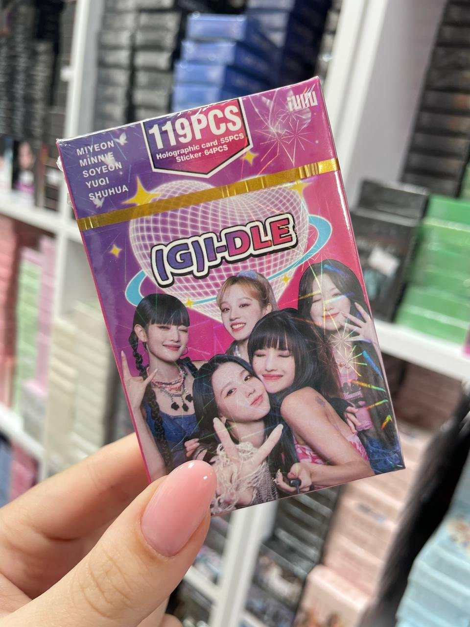 Набір ломо карток (G)I-dle 55 шт. карток і 64 шт. стікерів в упаковці