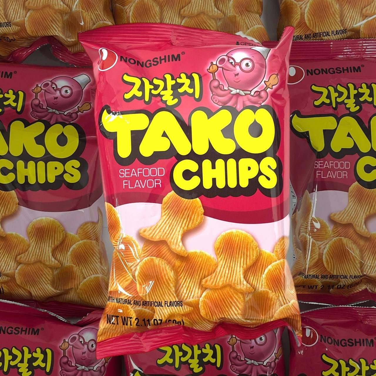 Чипси TACO CHIPS ( смак морепродуктів ) NONGSHIM 60 г.