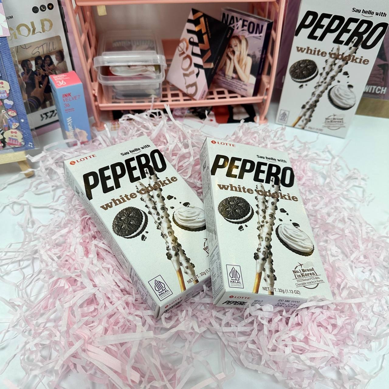 화이트빼빼로 32g Пеперо білий шоколад 32г