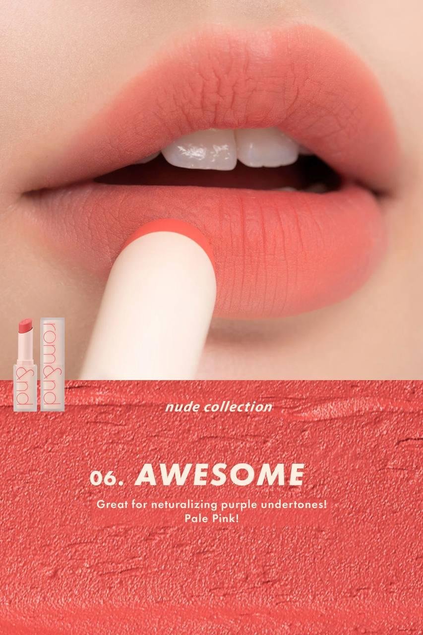 Rom&nd Zero matte lipstick 06 avesome