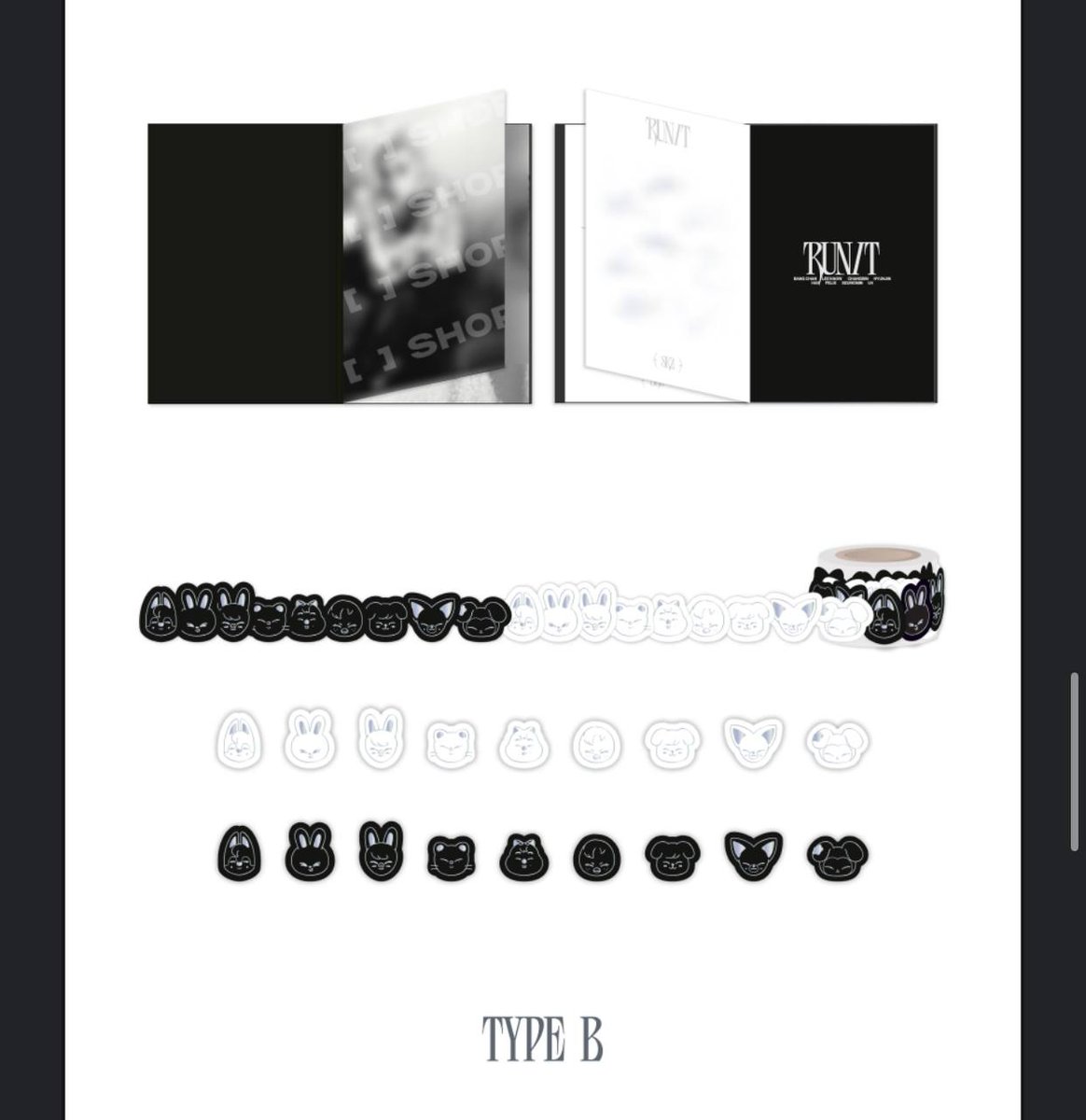 Type B POSTCARD BOOK & ROLL STICKER SET
