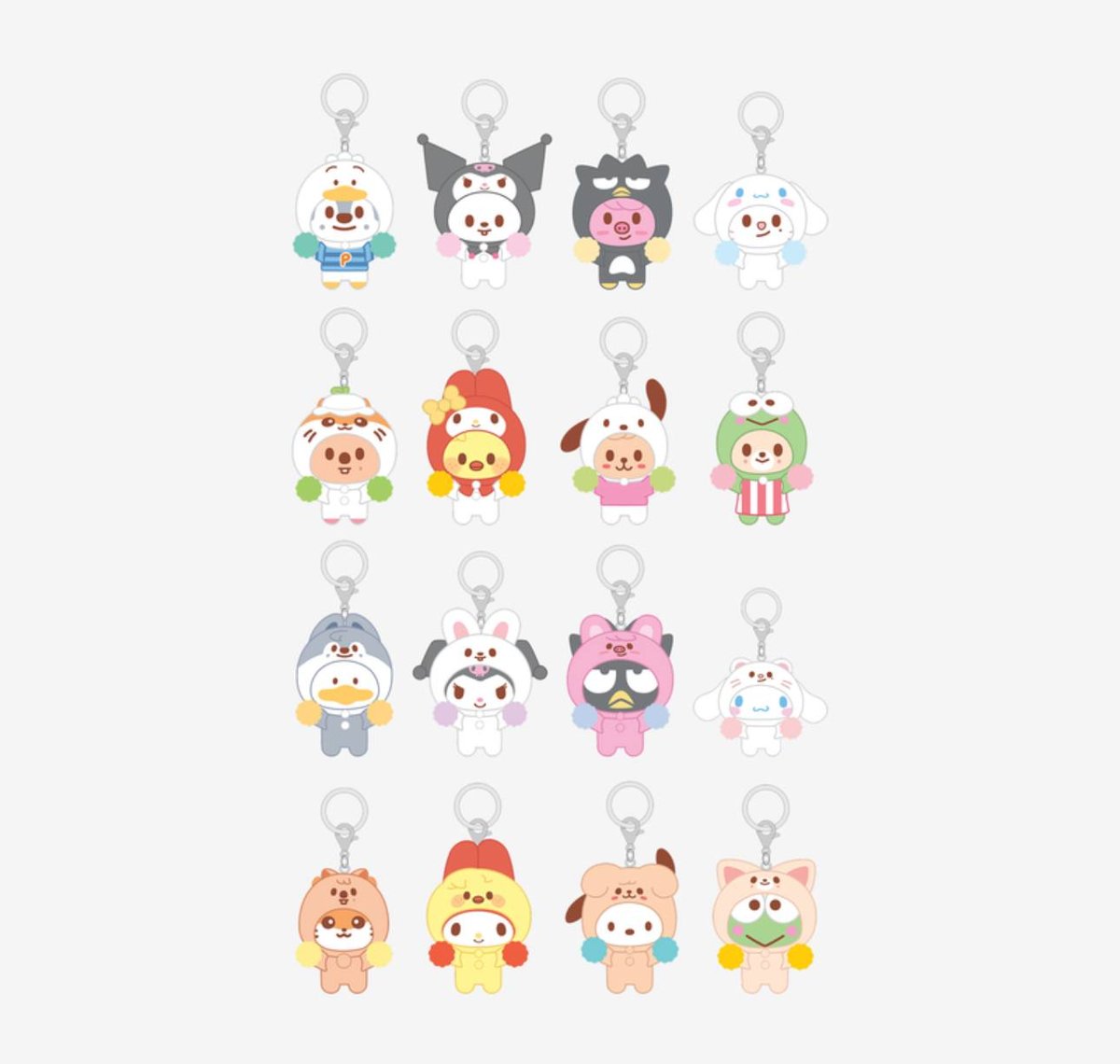 SECRET FLOCKED FIGURE KEYRING (CHEER UP Ver.) - SKZOO X SANRIO CHARACTERS (RANDOM)