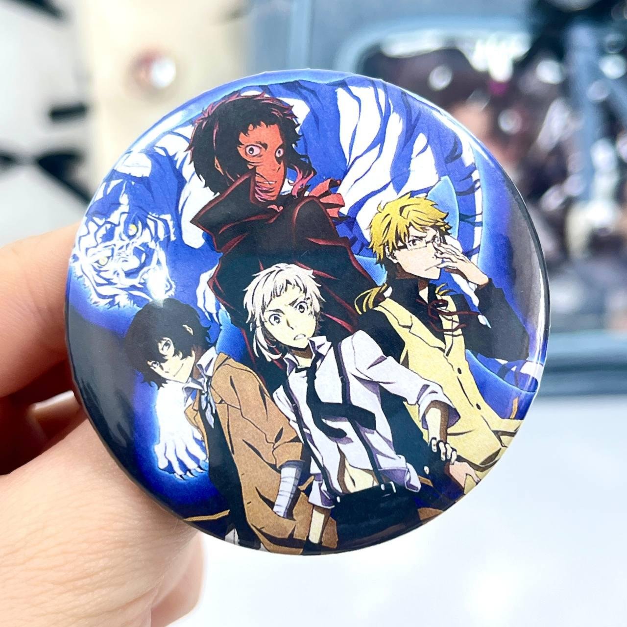 Значок "Літературні генії Бродячі Пси / Bungo Stray Dogs" 56 мм