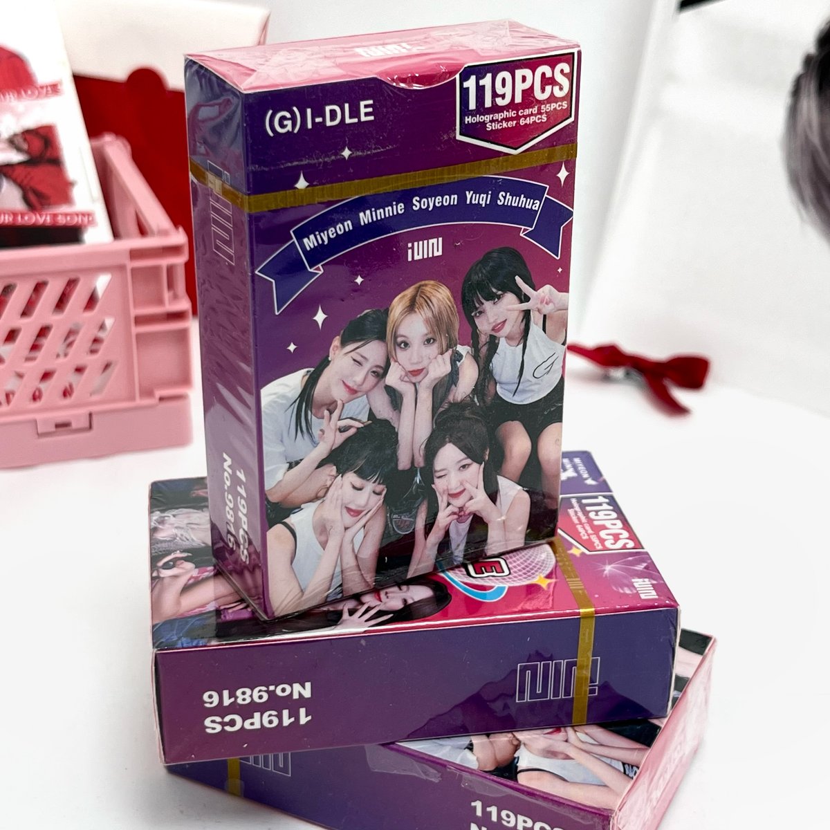 Набір ломо карток (G)I-dle 55 шт. карток і 64 шт. стікерів в упаковці