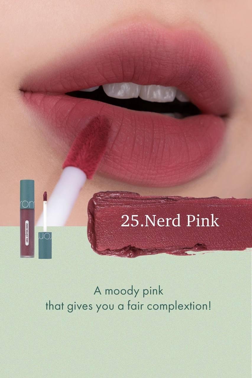 Romand Zero velvet tint  25 nerd pink