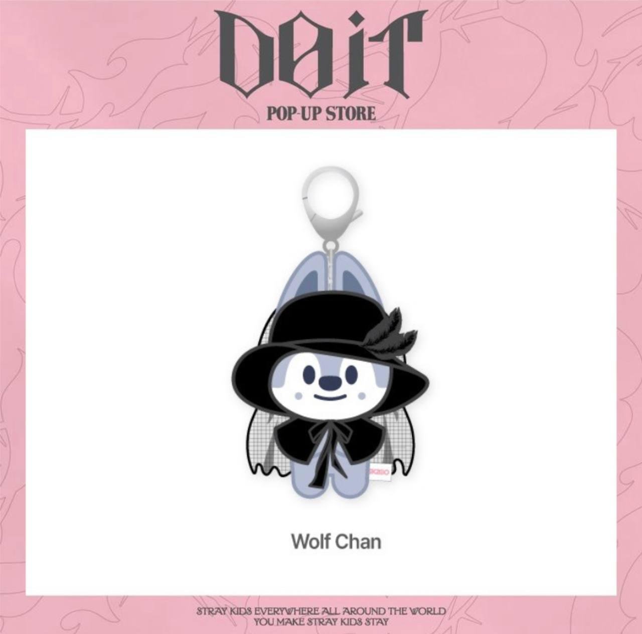 SKZOO COSTUME MAGNET PLUSH KEYRING - DO IT Wolf Chan