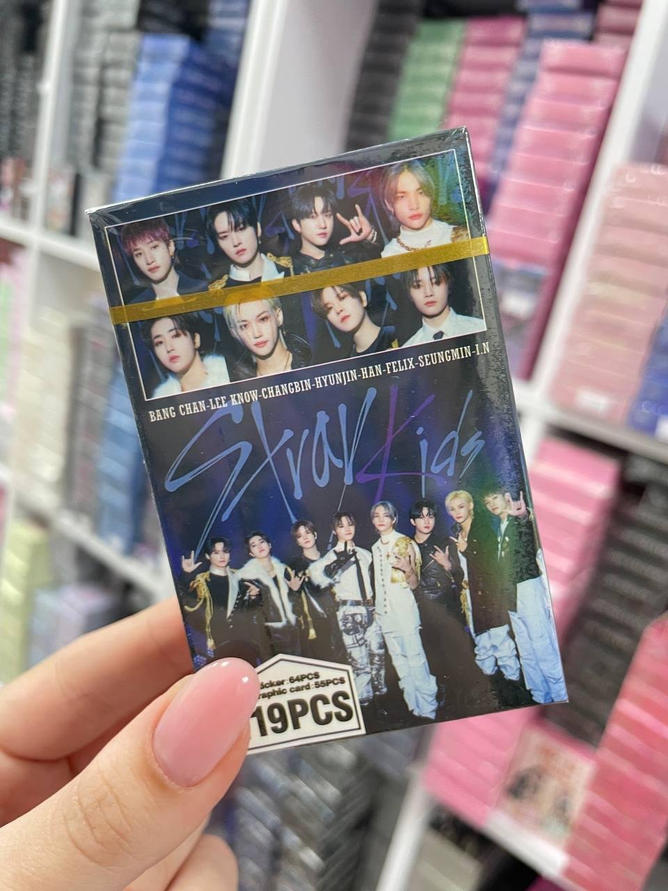 Набір ломо карток Stray Kids 55 шт. карток і 64 шт. стікерів в упаковці